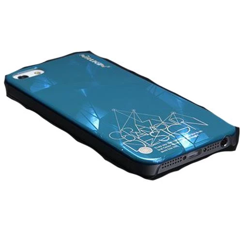 Nillkin iPhone SE/5S/5 ile Uyumlu Sert Kauçuk Kılıf (3D Shadow) Buz Mavi Rengi - 2