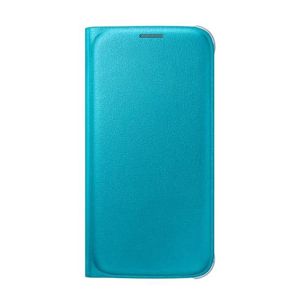 Galaxy S6 ile Uyumlu Flip Wallet (Deri Görünümlü) Mavi EF-WG920PLEGWW