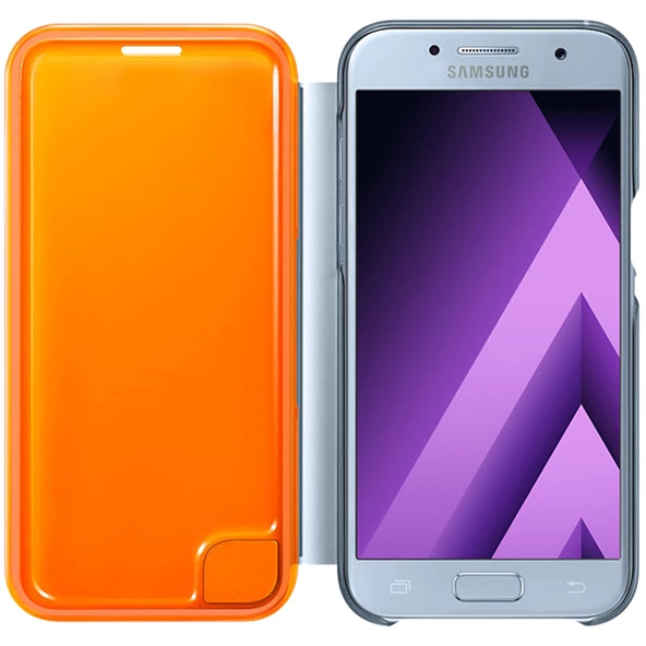 Galaxy A3(2017) ile Uyumlu Neon Flip Cover Mavi EF-FA320PLEGWW(Out) - 2