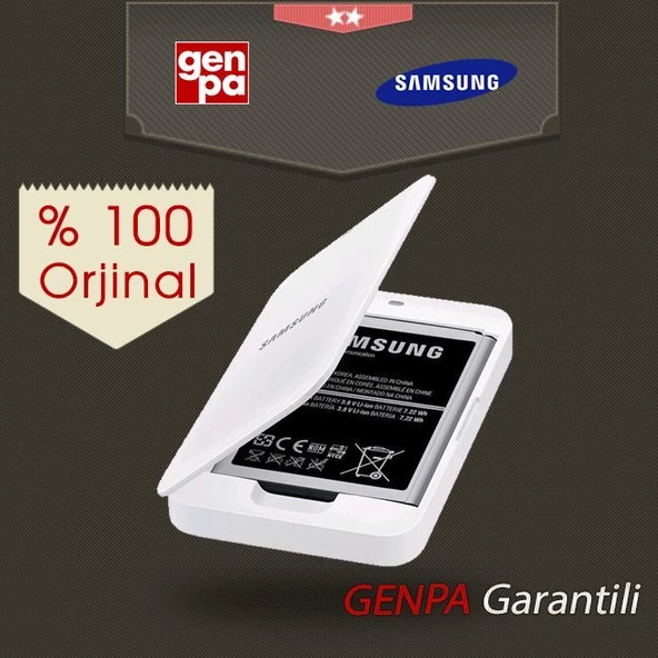 Galaxy S4 Mini i9192 i9190 ile Uyumlu Batarya Şarj Aleti + Pil Batarya EB-K500BEWEGWW (Outlet)