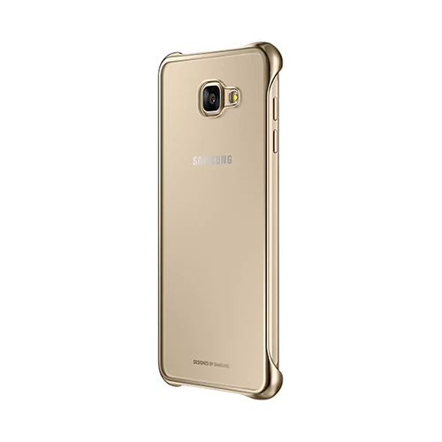 Galaxy A7 (2016) A710F ile Uyumlu Clear Back Cover Kılıf Altın EF-QA710CFEGWW (Out)