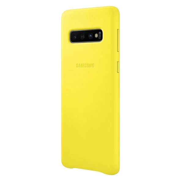 Galaxy S10 ile Uyumlu Kılıf Leather Cover Sarı EF-VG973LYEGWW - 3