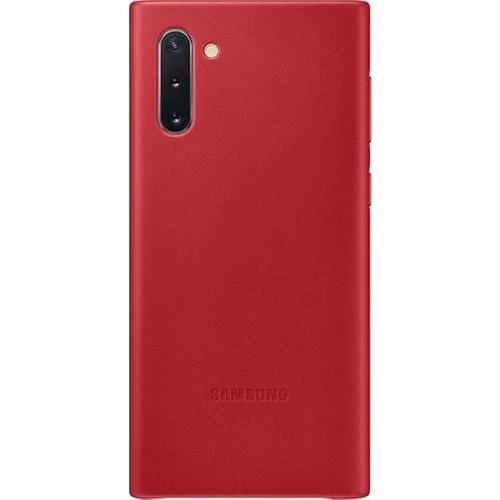 Galaxy Note 10 ile Uyumlu Deri Kılıf Kırmızı EF-VN970LREGWW - 1