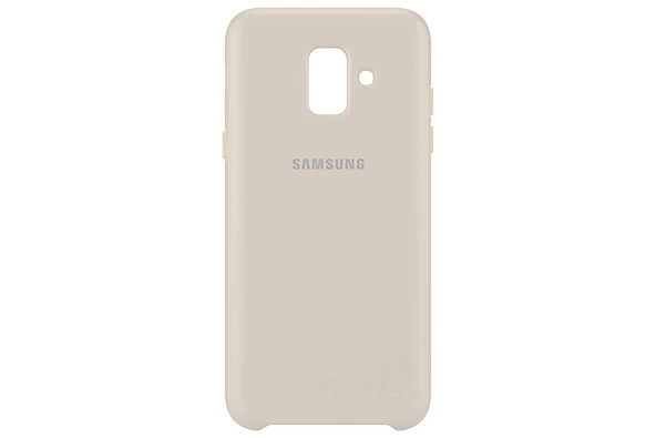 Galaxy A6 2018 ile Uyumlu Çift Katmanlı Arka Kapak Altın EF-PA600CFEGWW - 1