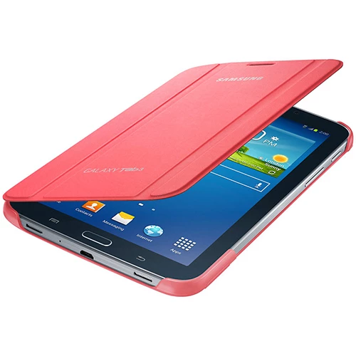 Galaxy Tab 3 7.0" T210 ile Uyumlu Bookcover Kılıf Pembe EF-BT210BPEGWW