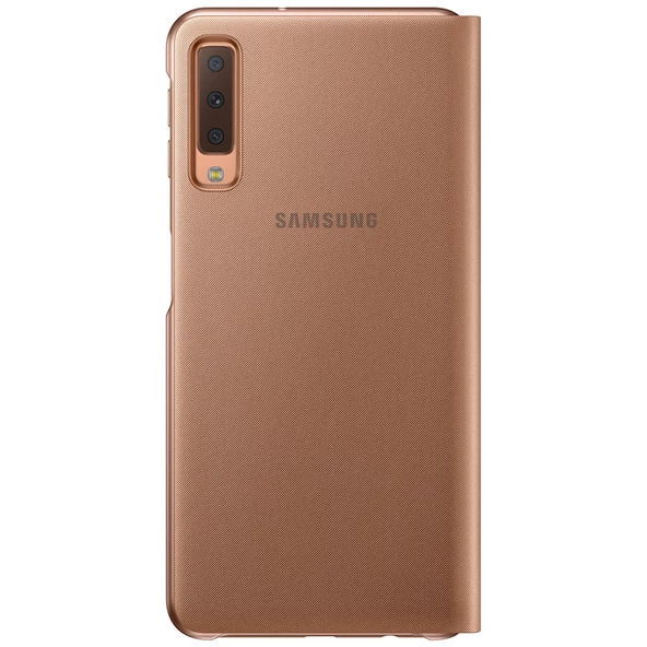 Galaxy A7 2018 ile Uyumlu Wallet Cover Kılıf Altın EF-WA7500PFEGWW - 5