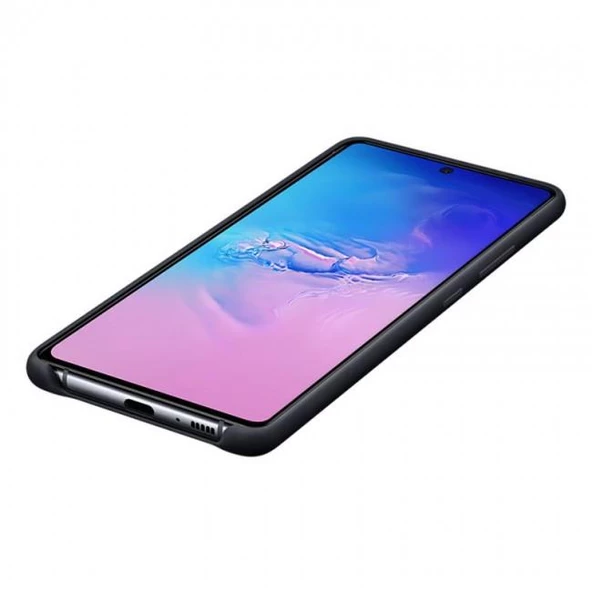 Galaxy S10 Lite ile Uyumlu Silikon Kılıf Siyah EF-PG770TBEGWW - Resim 2
