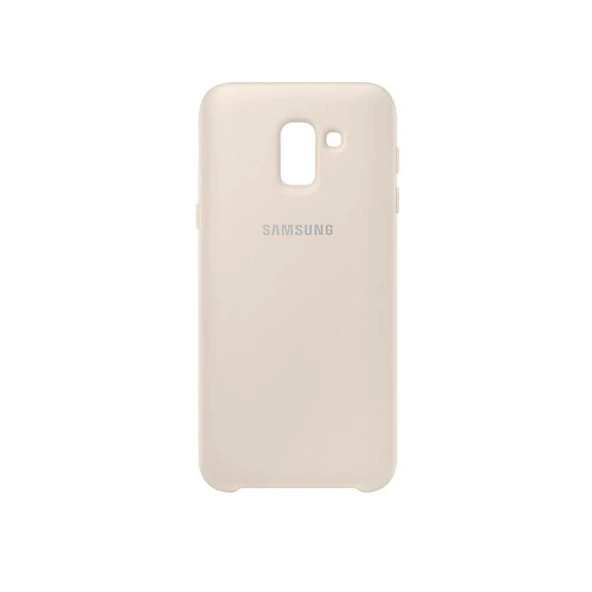 Galaxy J6 2018 ile Uyumlu Dual Layer Sert Kılıf Gold - 1