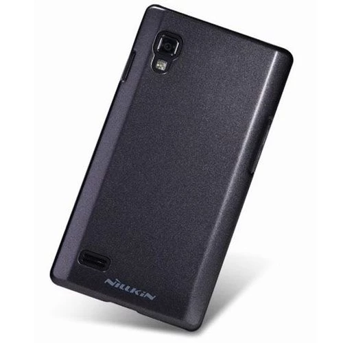 Nillkin Optimus L9 ile Uyumlu Parlak Sert Kauçuk Kılıf Siyah - 1