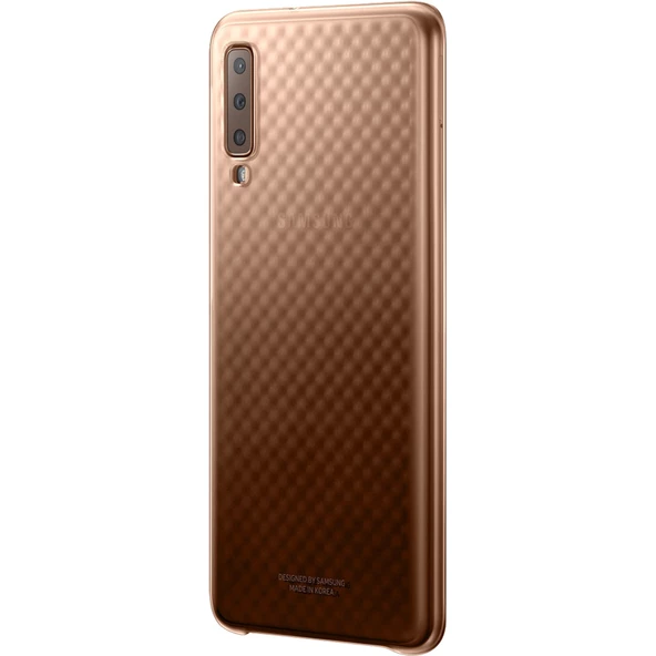 Galaxy A7 (2018) ile Uyumlu Gradation Kılıf Altın EF-AA750CFEGWW - 3