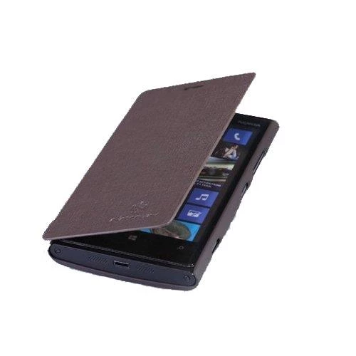 Nillkin Lumia 920 ile Uyumlu Yana Açılan Kapaklı Kılıf Kahverengi - 3