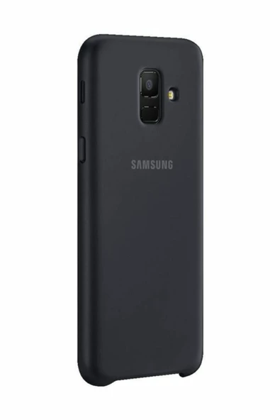 Galaxy A6 2018 ile Uyumlu Çift Katmanlı Arka Kapak Siyah EF-PA600CBEGWW - Resim 3