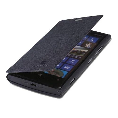 Nillkin Lumia 920 ile Uyumlu Yana Açılan Kapaklı Kılıf Siyah Renk - 1