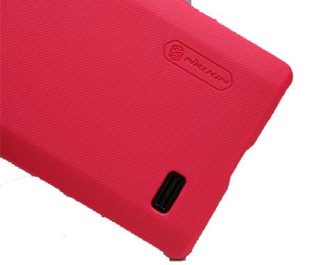 Nillkin Optimus L9 ile Uyumlu Sert Kauçuk Kılıf Kırmızı - 2