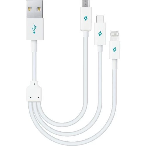 Ttec MiniCable Trio 30cm Şarj Kablosu Type-C, Lightning, Micro USB  2DK13