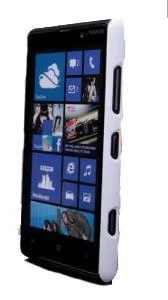 Nillkin Lumia 820 ile Uyumlu Sert Kauçuk Kılıf Beyaz - 2