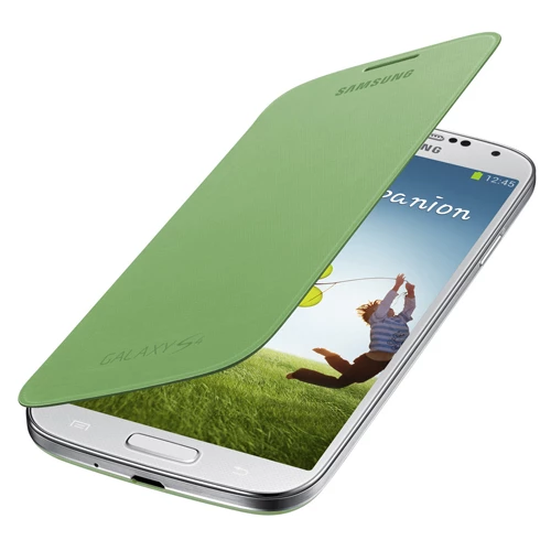 Galaxy S4 i9500 ile Uyumlu Flip Cover Kılıf Yeşil EF-FI950GEGWW