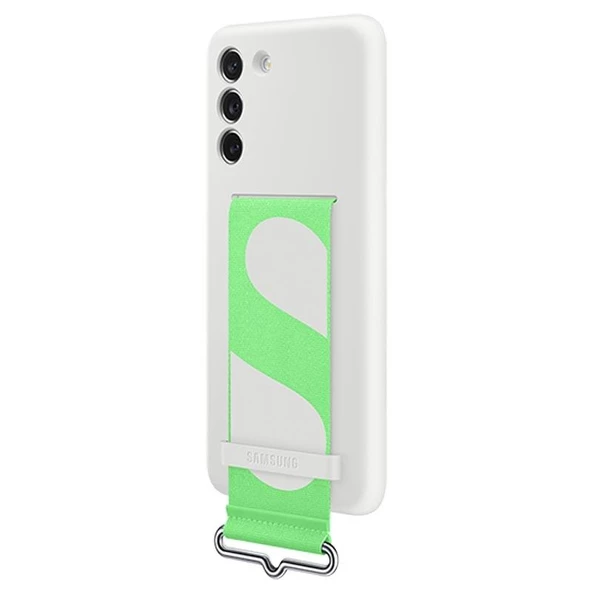 Galaxy S21 FE ile Uyumlu Kayışlı Silikon Kılıf Beyaz-EF-GG990TWEGWW - 4
