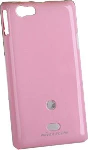 Nillkin Xperia Miro ile Uyumlu Parlak Sert Kauçuk Kılıf Pembe ürün görseli