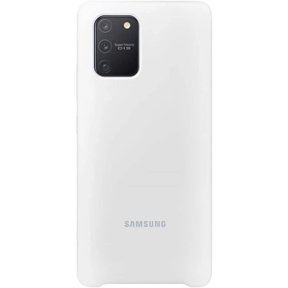 Galaxy S10 Lite ile Uyumlu Silikon Kılıf Beyaz EF-PG770TWEGWW - 1