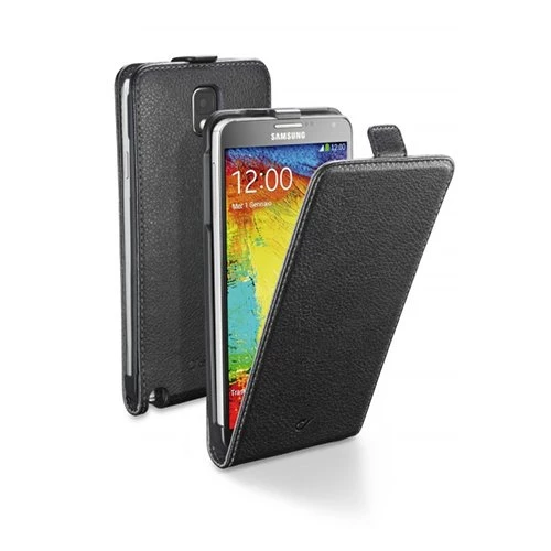 Cellular Line N9000 Galaxy Note 3 ile Uyumlu Flap Essential Mıknatıslı Deri Kılıf Siyah FLAPESSENNOTE3BK - 1