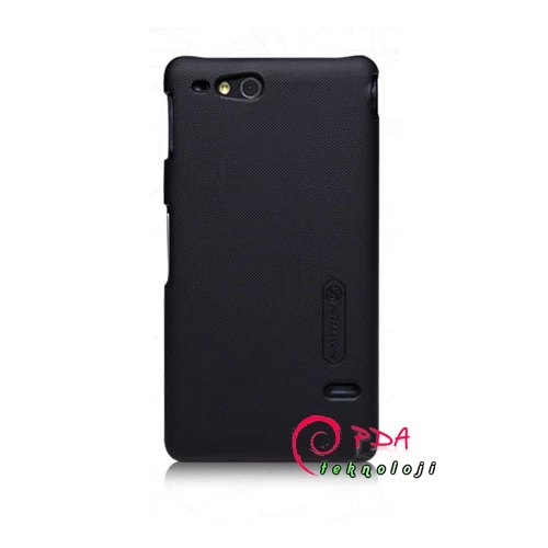 Nillkin Xperia Go ile Uyumlu Sert Kauçuk Kılıf Siyah Renk - 1