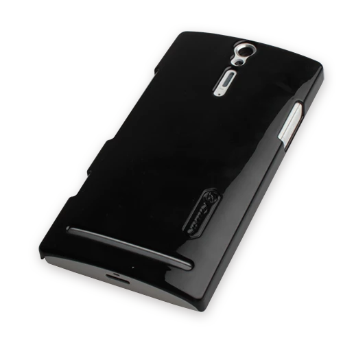 Nillkin Xperia S ile Uyumlu Parlak Sert Kauçuk Kılıf Siyah Renk - 1
