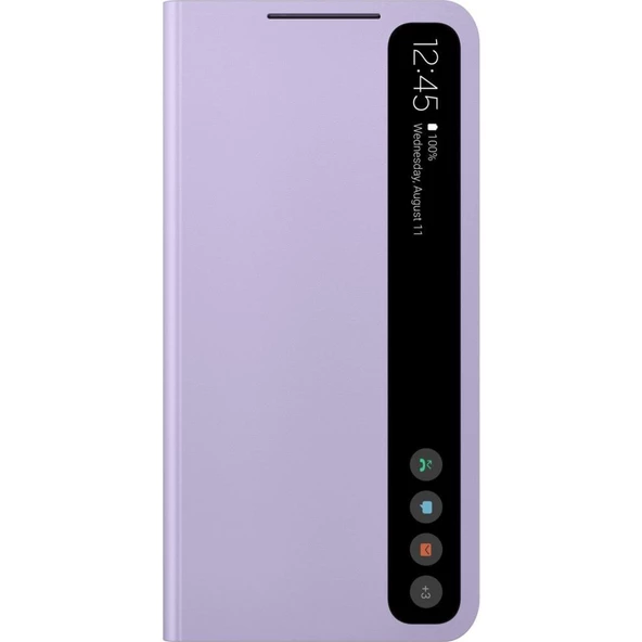 Galaxy S21 FE ile Uyumlu Smart Clear View Kılıf-Mor EF-ZG990CVEGTR - 1
