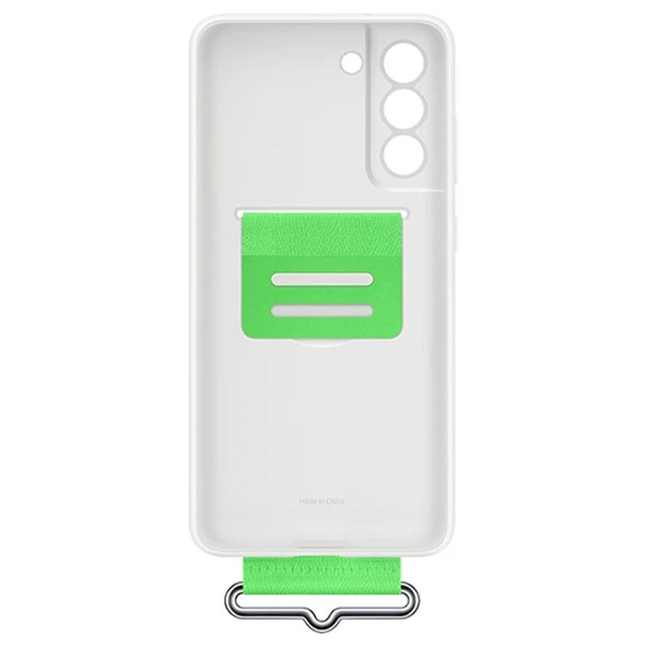 Galaxy S21 FE ile Uyumlu Kayışlı Silikon Kılıf Beyaz-EF-GG990TWEGWW - 3