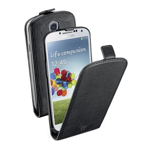 Cellular Line Galaxy S4 ile Uyumlu Flap Essential Deri Kılıf Siyah FLAPESSGALAXYS4BK