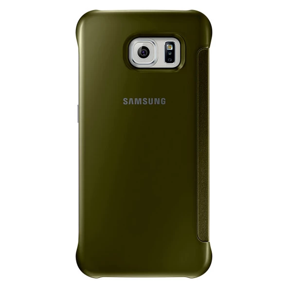 Galaxy S6 ile Uyumlu Clear View Cover Altın EF-ZG920BFEGWW - 2