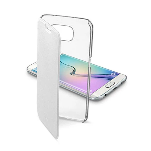 Cellular Line Galaxy S6 Edge ile Uyumlu Clear Book Kılıf Beyaz CLEARBOOKGALS6EW