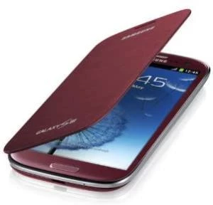 Galaxy S3 i9300 ile Uyumlu Flip Cover Kılıf EFC-1G6FRECSTD Kırmızı (Out)