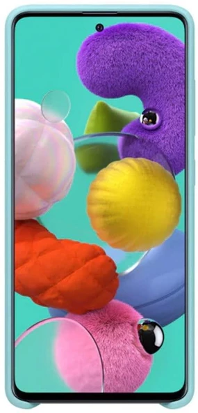 Galaxy A51 ile Uyumlu Silikon Kılıf Mavi EF-PA515TLEGWW - 2