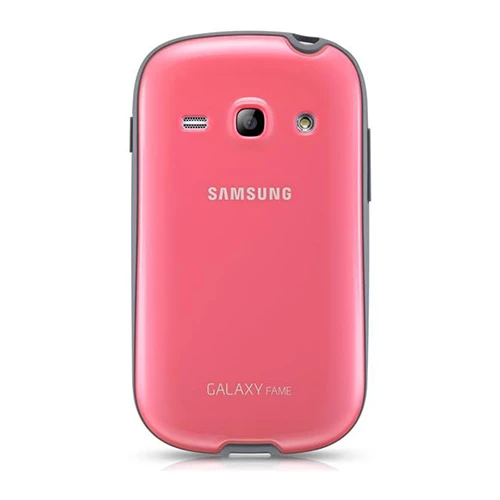 Galaxy Fame S6810 ile Uyumlu Protective Cover+ Kılıf Pembe (Out)