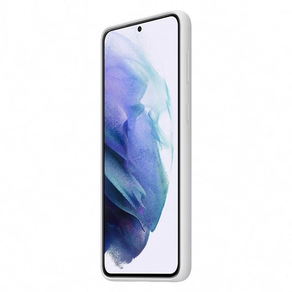 Galaxy S21 Plus ile Uyumlu Silikon Kılıf Açık Gri EF-PG996TJEGWW