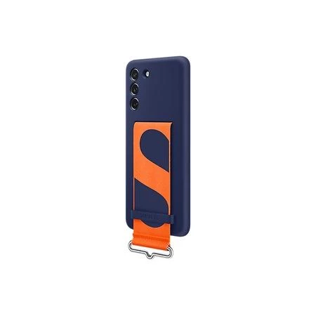 Galaxy S21 FE ile Uyumlu Kayışlı Silikon Kılıf Lacivert-EF-GG990TNEGWW - 4