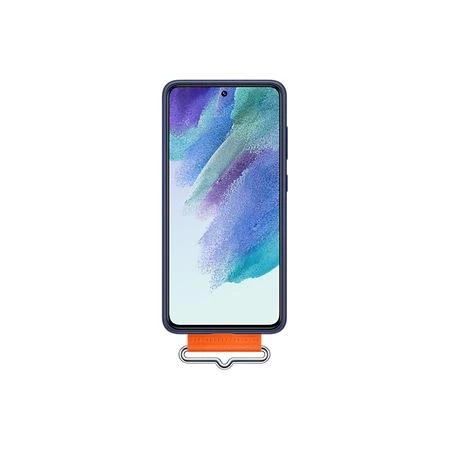 Galaxy S21 FE ile Uyumlu Kayışlı Silikon Kılıf Lacivert-EF-GG990TNEGWW - 5
