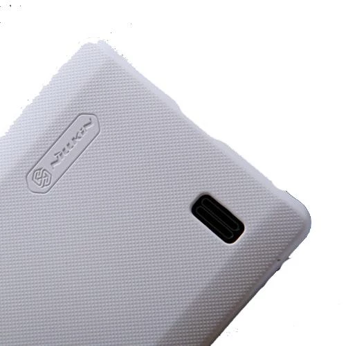 Nillkin Optimus L9 ile Uyumlu Sert Kauçuk Kılıf Beyaz - 3