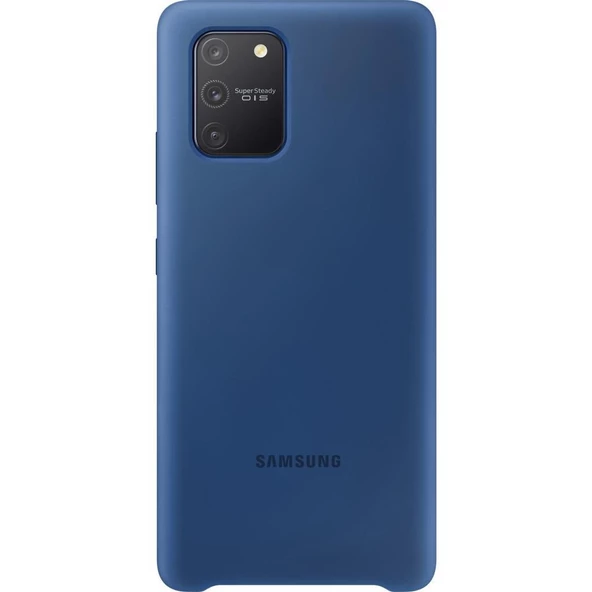 Galaxy S10 Lite ile Uyumlu Silikon Kılıf Mavi EF-PG770TLEGWW