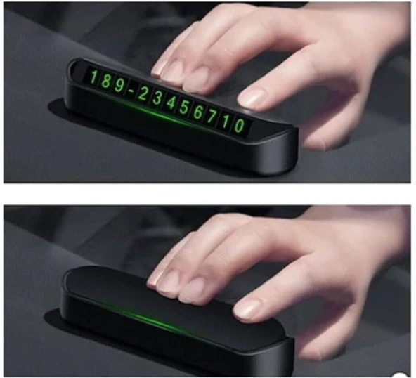 Araç Torpido Üstü Aç Kapa Numaratör MIKNATISLI Fosforlu - Resim 2