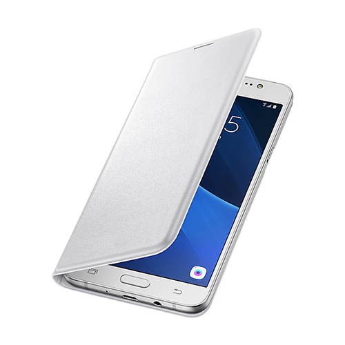 Galaxy J7 ile Uyumlu Flip Wallet Kılıf Beyaz EF-WJ700BWEGWW(Outlet) - 1