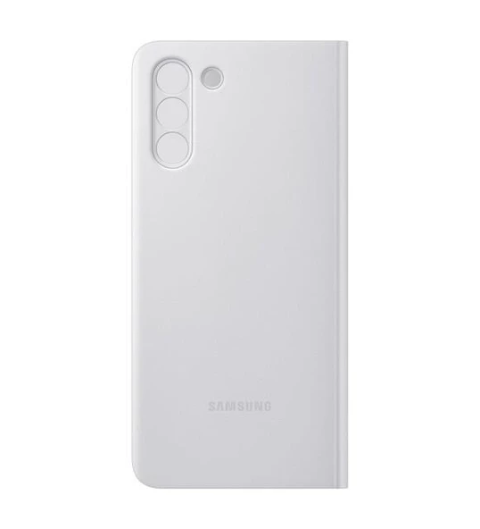 Galaxy S21 Plus ile Uyumlu Smart Clear View Kılıf-Açık Gri EF-ZG996CJEGTR - 3