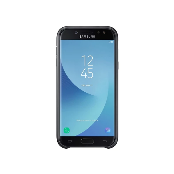 Galaxy J5 2017 ile Uyumlu Dual Layer Sert Kılıf Siyah - Resim 2