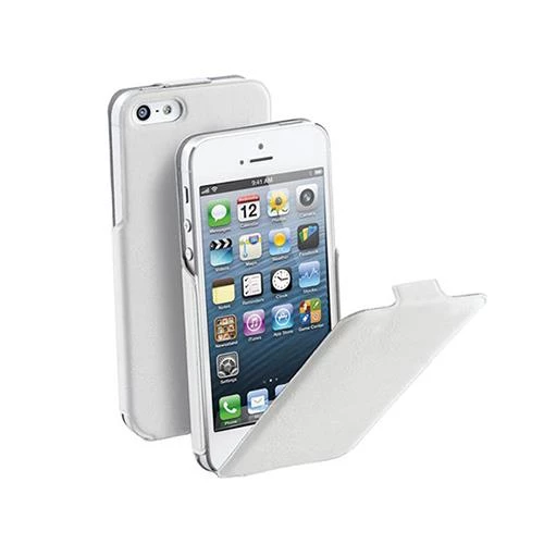 Cellular Line iPhone SE/5S/5 ile Uyumlu Flap Flat Kapaklı Kılıf BeyazFLAPSLIMIPHONE5W (Out)