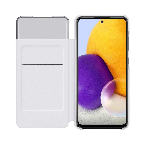 Galaxy A52 ile Uyumlu S View Cüzdan Kılıf Beyaz EF-EA525PWEGTR - Resim 4