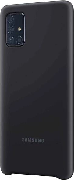 Galaxy A71 ile Uyumlu Silikon Kılıf Siyah EF-PA715TBEGWW - 3