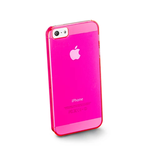 Cellular Line iPhone SE/5S/5 ile Uyumlu Cool Fluo Şeffaf Sert Kılıf Pembe COOLIPHONE5P (Out) - 2