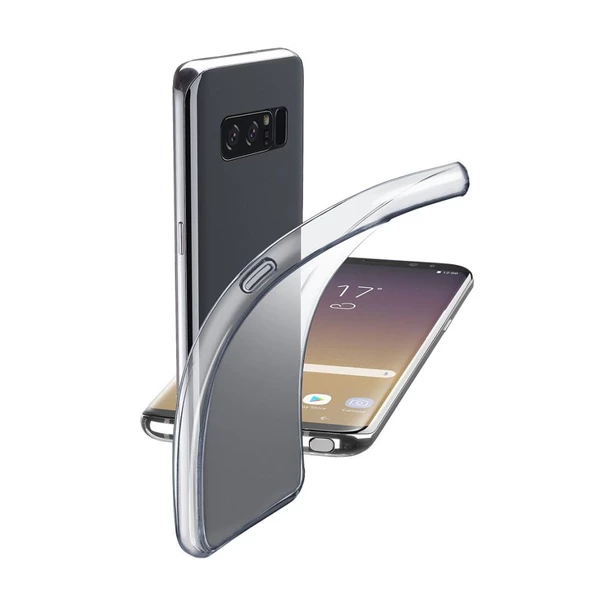 Cellular Line Galaxy Note 8 ile Uyumlu Fine Parlak Silikon Kılıfı Şeffaf - 3