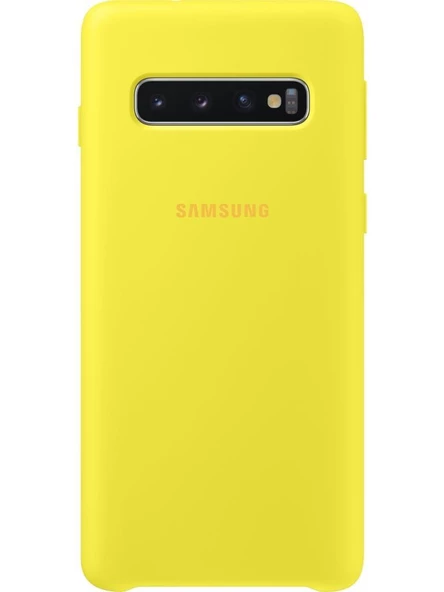 Galaxy S10 ile Uyumlu Kılıf Silicone Cover Sarı EF-PG973TYEGWW